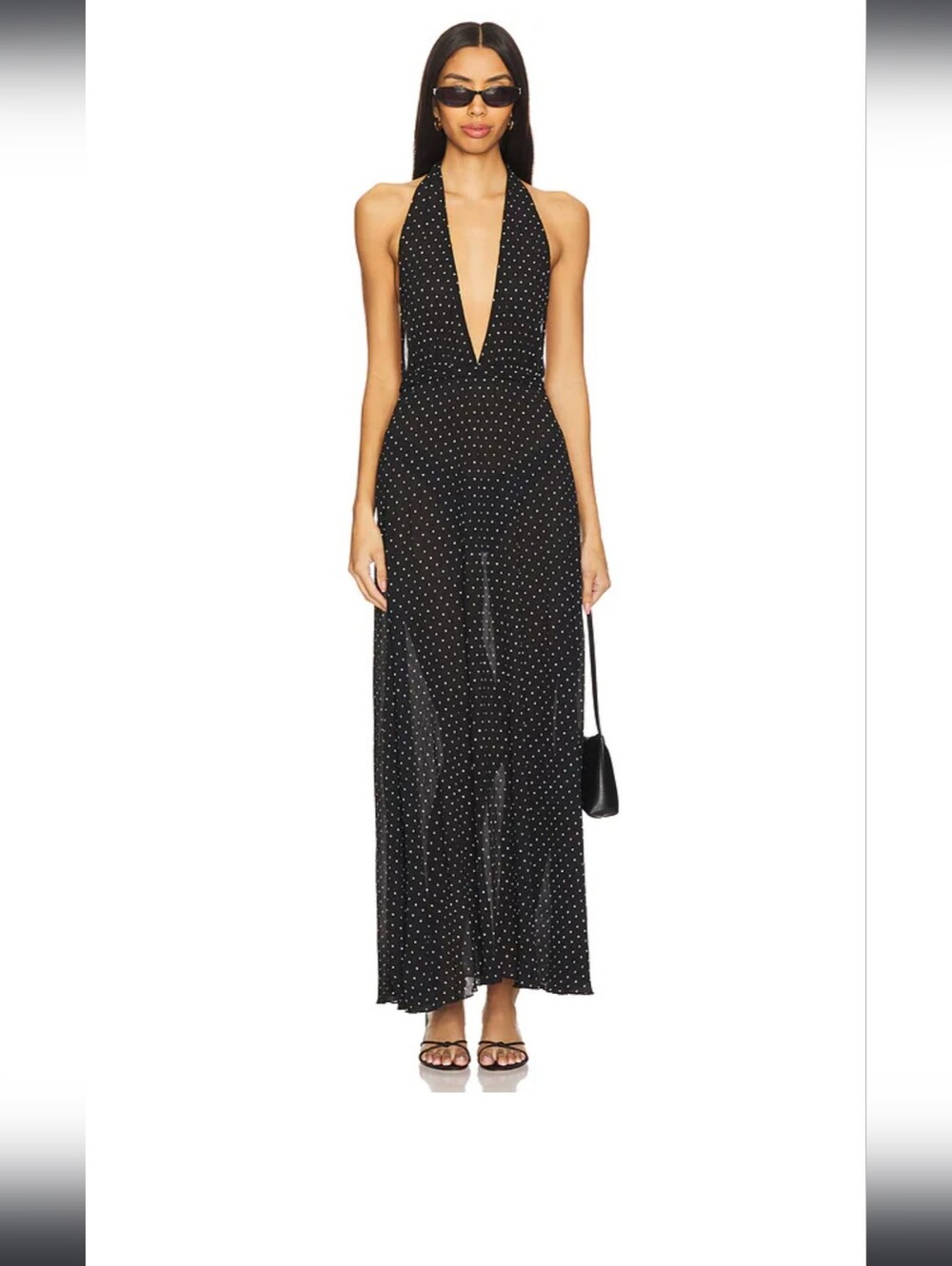 District Maxi Dress in Onyx Polka